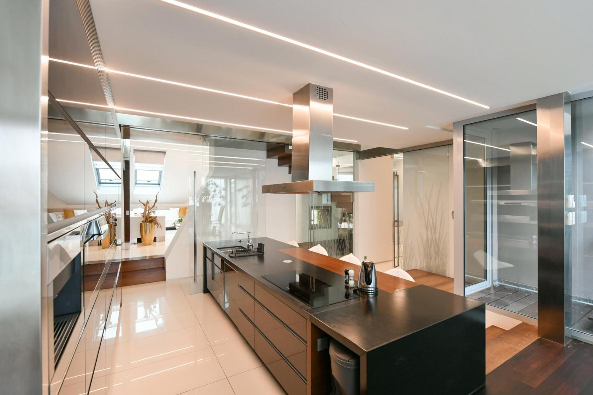 Presidential Penthouse, 303m2, Jacuzzi On Terrace, Sauna, 6bdrm, 4bthrm, Ac, Lift Apartment Prag